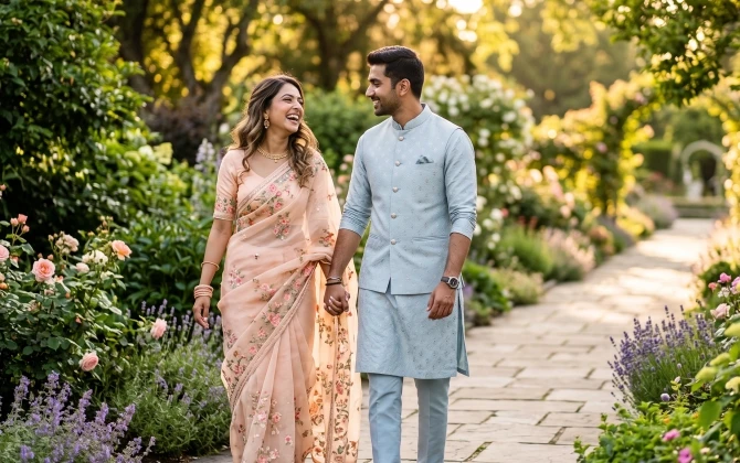 Indian wedding couple